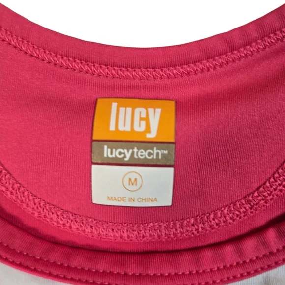 Women's Pink Sleeveless Top Lucytech Sz M - Picture 4 of 6